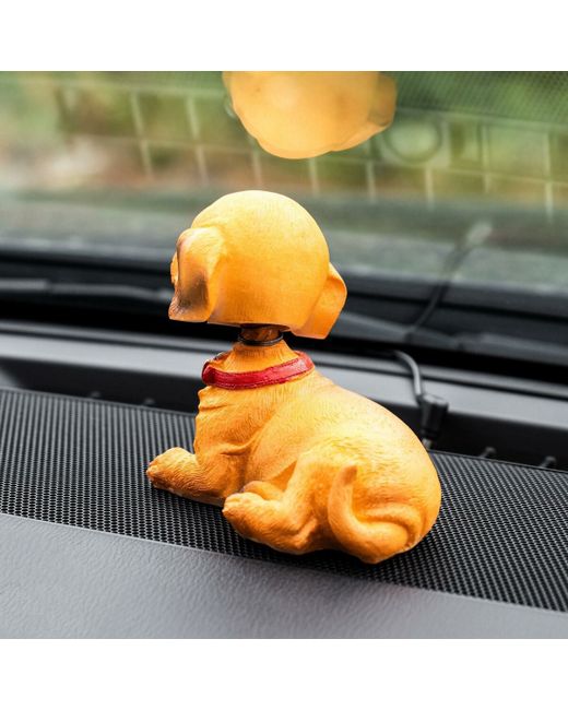 Nobrand Собака на панель авто качающая головой сп15 цвет Оранжевый | Stylemi
