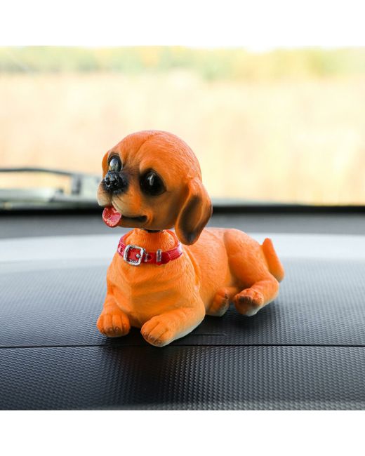 Nobrand Собака на панель авто качающая головой сп15 цвет Оранжевый | Stylemi