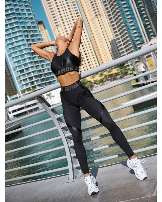 Bona Fide Леггинсы спортивные Stripcut Leggings Black M цвет Чёрный