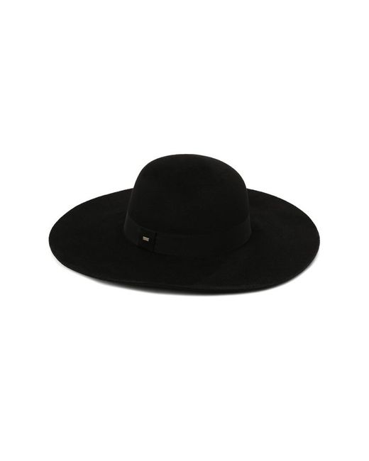 Чёрная Женская Фетровая Шляпа Saint Laurent