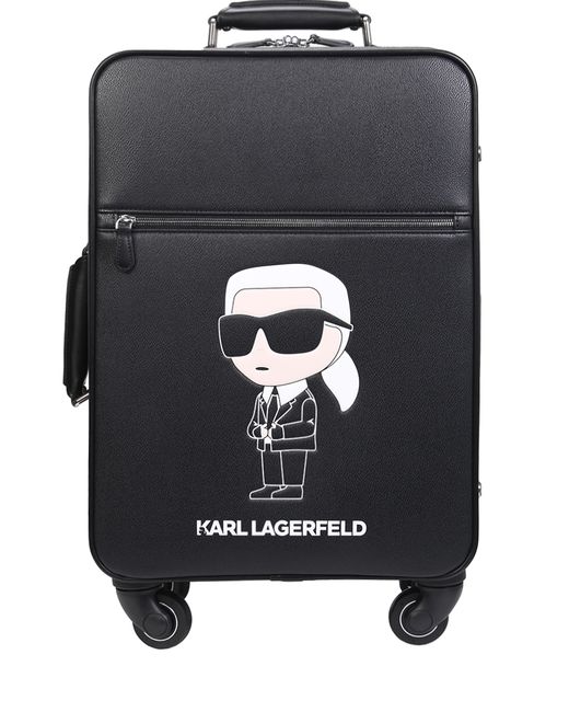 Karl Lagerfeld Чемодан из экокожи с принтом K/Ikonik 2.0