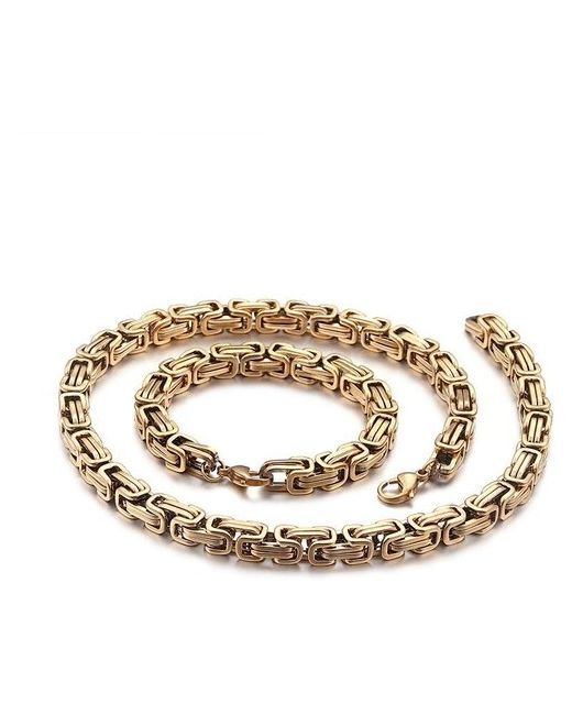 Hagust Комплект цепь и браслет для в византийском стиле цепочка-браслет золотом цвете