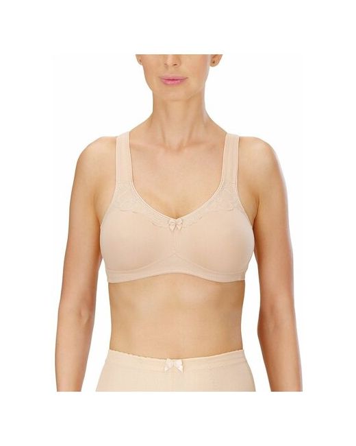 Lotus satin-trimmed embroidered tulle soft-cup underwired bra