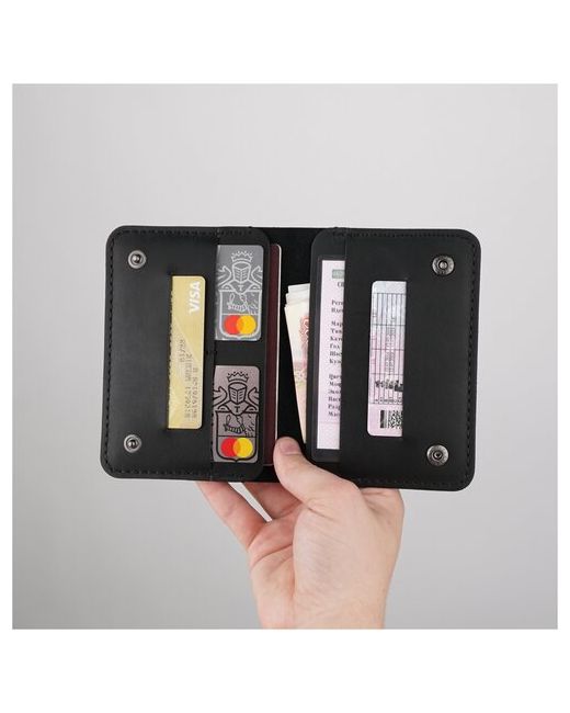 Yuzhanini Goods Портмоне гладкая фактура на кнопках 2 отделения для банкнот отделение карт подарочная упаковка