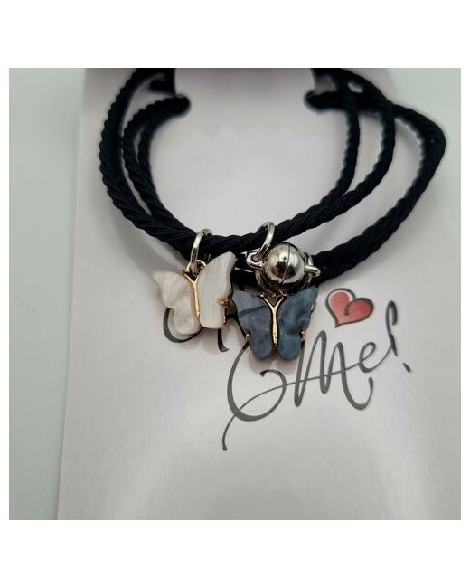 Reniva Парные браслеты на магните с сердцем подарок подруге маме и дочкесестре для девочек цвет Серый
